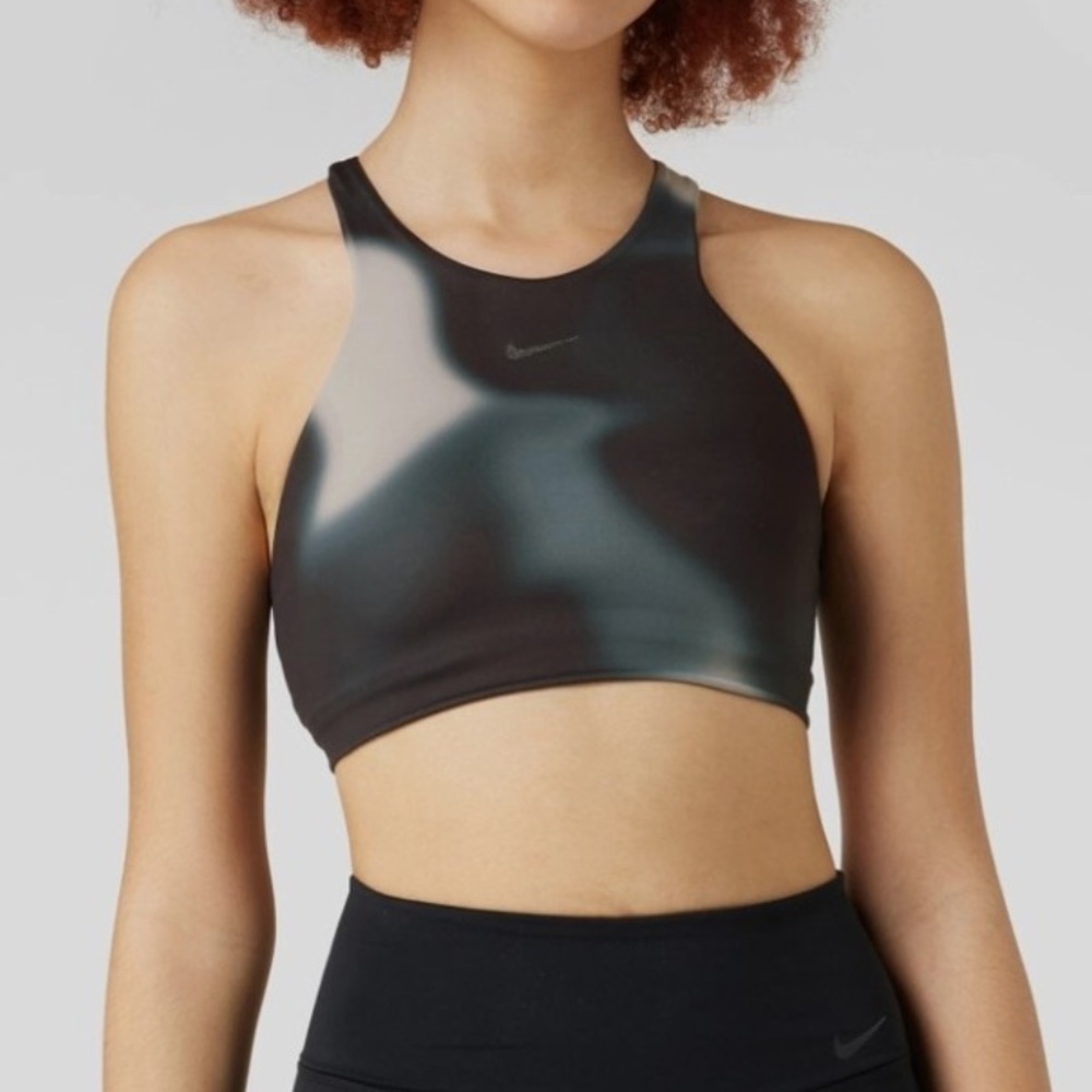 Nike Racer Back Swoosh Sports Bra Size S - Picture 3 of 5